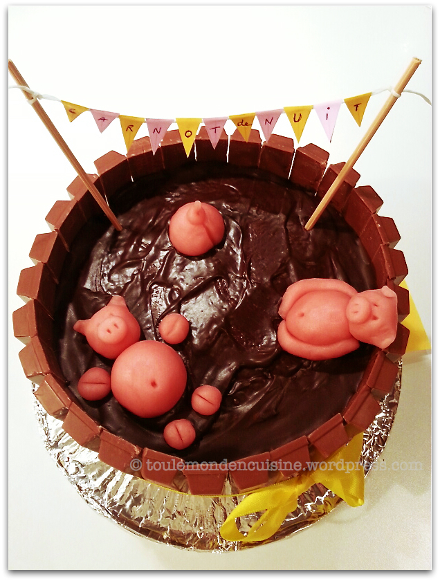 Gâteau des 3 petits cochons dans leur auge de boue (chocolatée !) – Tout le  monde en cuisine !